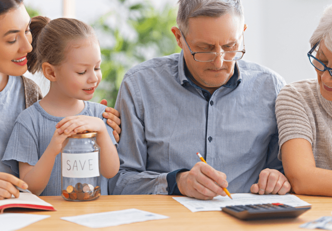 Family at a table looking at forms to help with common tax elections